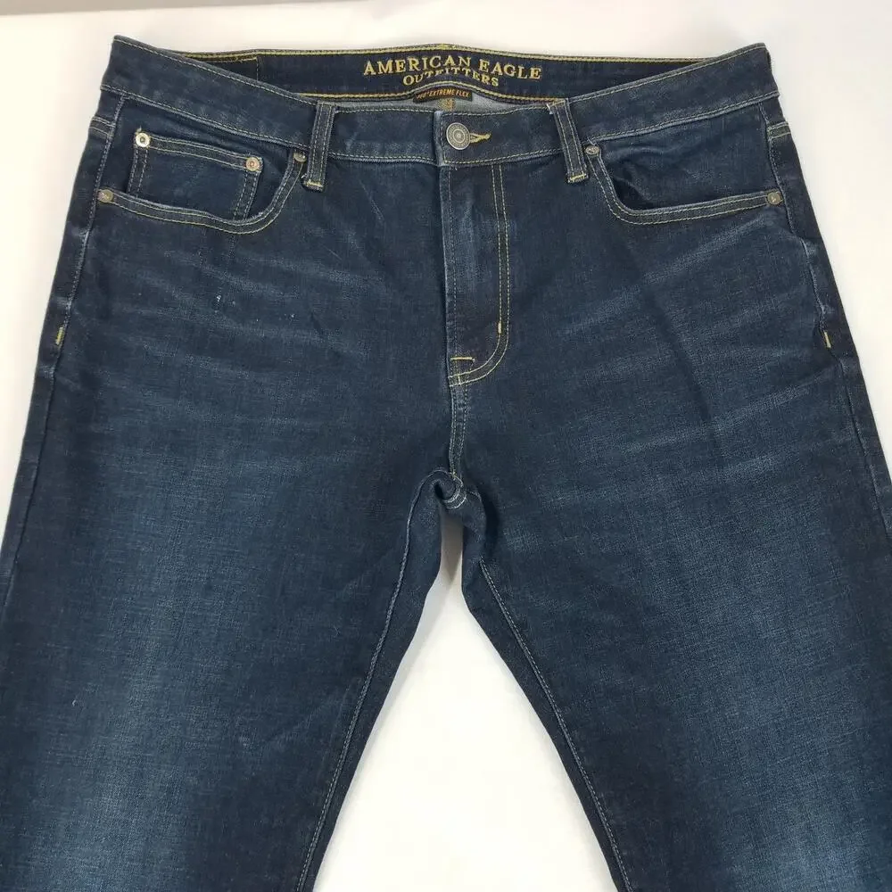 American Eagle Outfitters Jeans Mens 36x32 Blue Original Boot 360 Extreme Flex